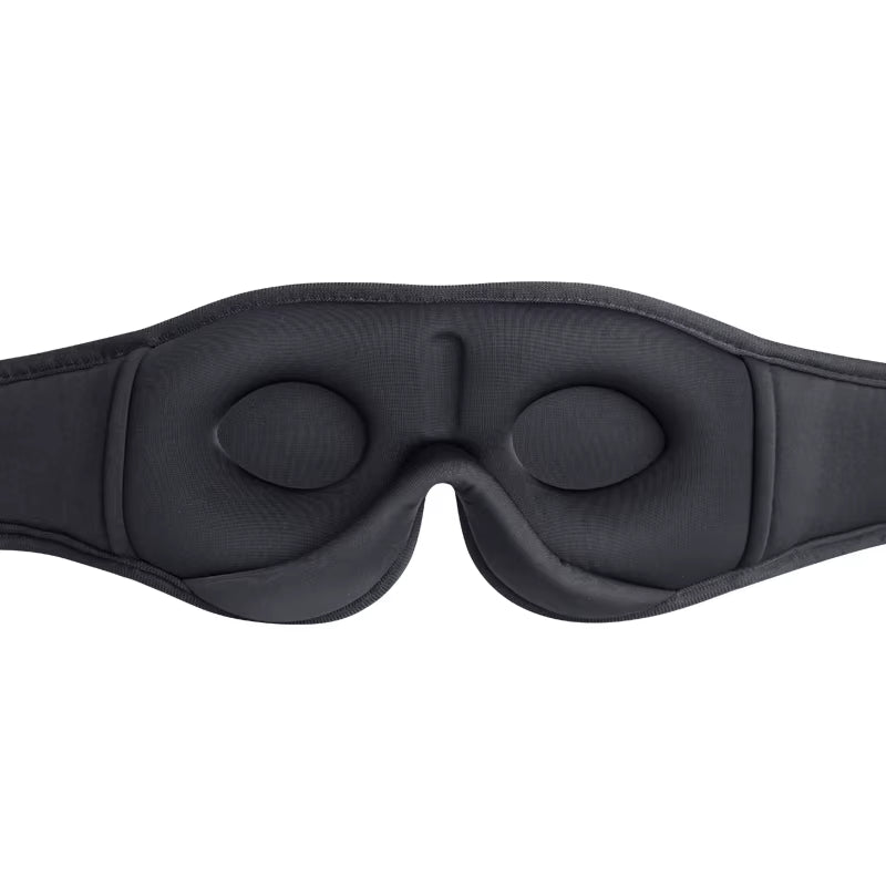 New 3D Stereo Light Blocking USB Rechargeable Smart Eye Mask Elastic Knit Silk Fabric White Noise Sleep Aid Wireless Bluetooth