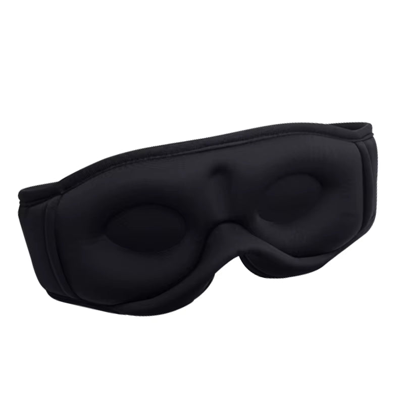 New 3D Stereo Light Blocking USB Rechargeable Smart Eye Mask Elastic Knit Silk Fabric White Noise Sleep Aid Wireless Bluetooth
